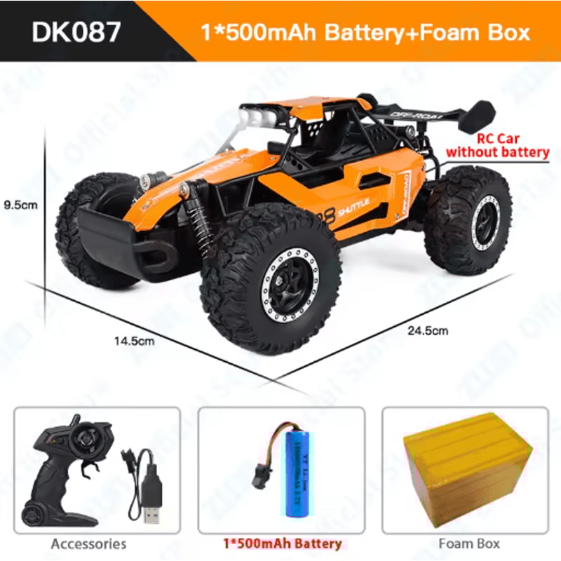 ZWN RC Off Road Car 1 16 1 20 Scale 24G Remote Control Climbing Vehicle With LED Lights 13