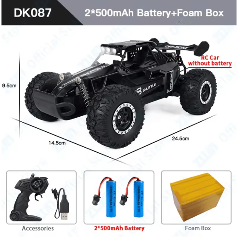 ZWN RC Off Road Car 1 16 1 20 Scale 24G Remote Control Climbing Vehicle With LED Lights 3