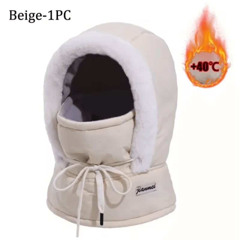 Cold Weather Thermal Balaclava Scarf Windproof Plush Hood Ski Face Mask 2
