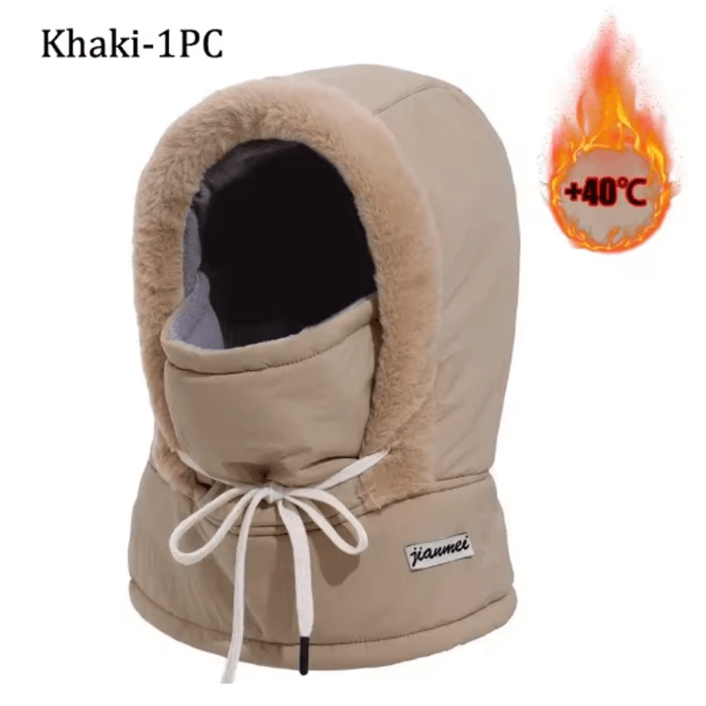 Cold Weather Thermal Balaclava Scarf Windproof Plush Hood Ski Face Mask 15