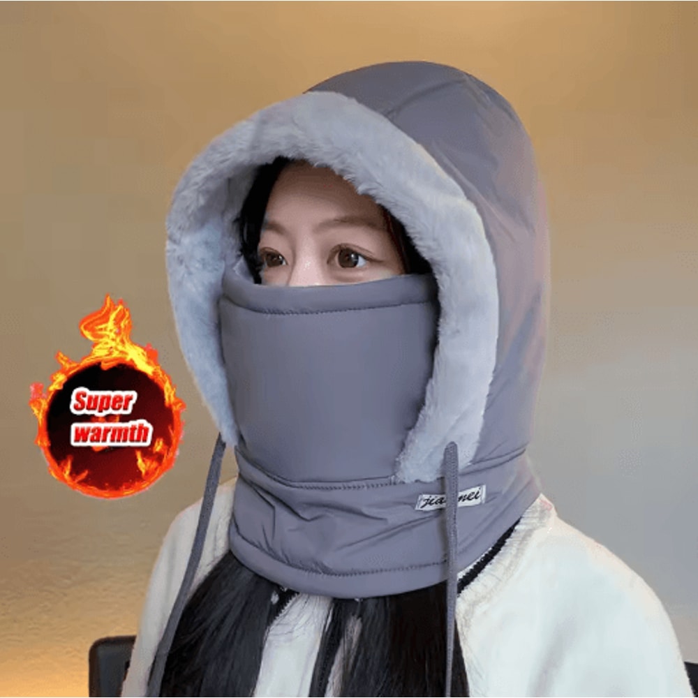 Cold Weather Thermal Balaclava Scarf Windproof Plush Hood Ski Face Mask 0