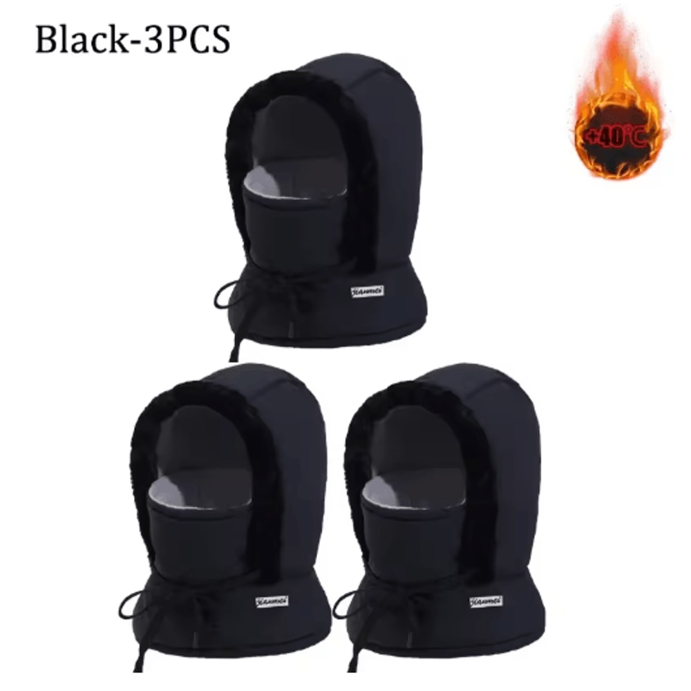 Cold Weather Thermal Balaclava Scarf Windproof Plush Hood Ski Face Mask 5