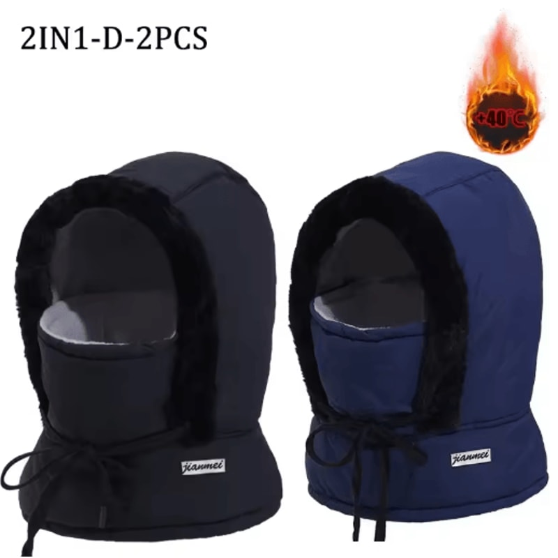 Cold Weather Thermal Balaclava Scarf Windproof Plush Hood Ski Face Mask 9