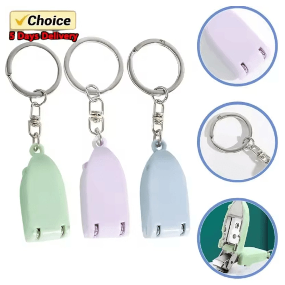 Portable Mini Keychain Nail Clippers Stainless Steel Folding Travel Nail Trimmer 0