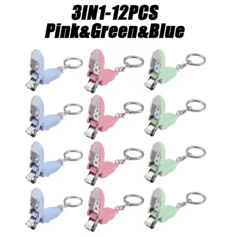 Portable Mini Keychain Nail Clippers Stainless Steel Folding Travel Nail Trimmer 2