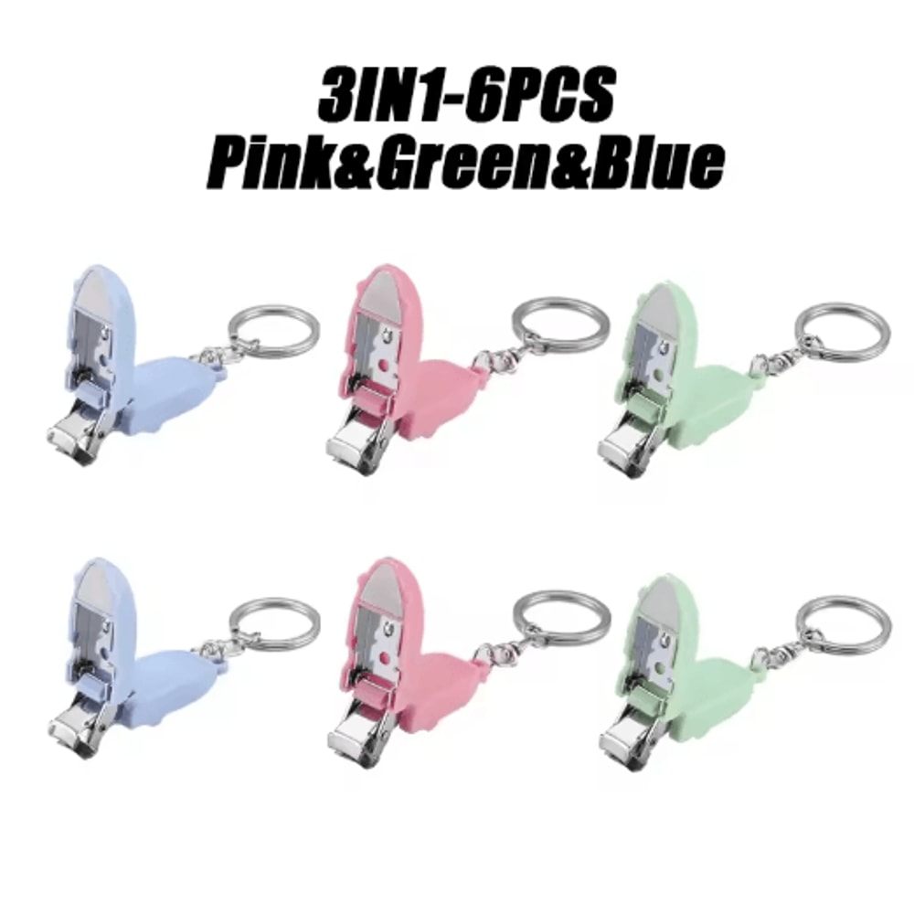 Portable Mini Keychain Nail Clippers Stainless Steel Folding Travel Nail Trimmer 3