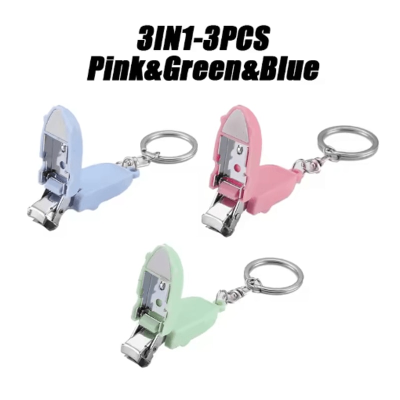 Portable Mini Keychain Nail Clippers Stainless Steel Folding Travel Nail Trimmer 4