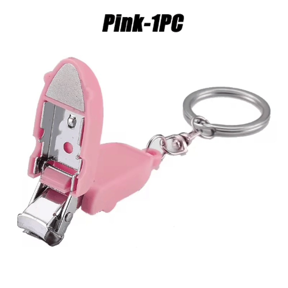Portable Mini Keychain Nail Clippers Stainless Steel Folding Travel Nail Trimmer 5
