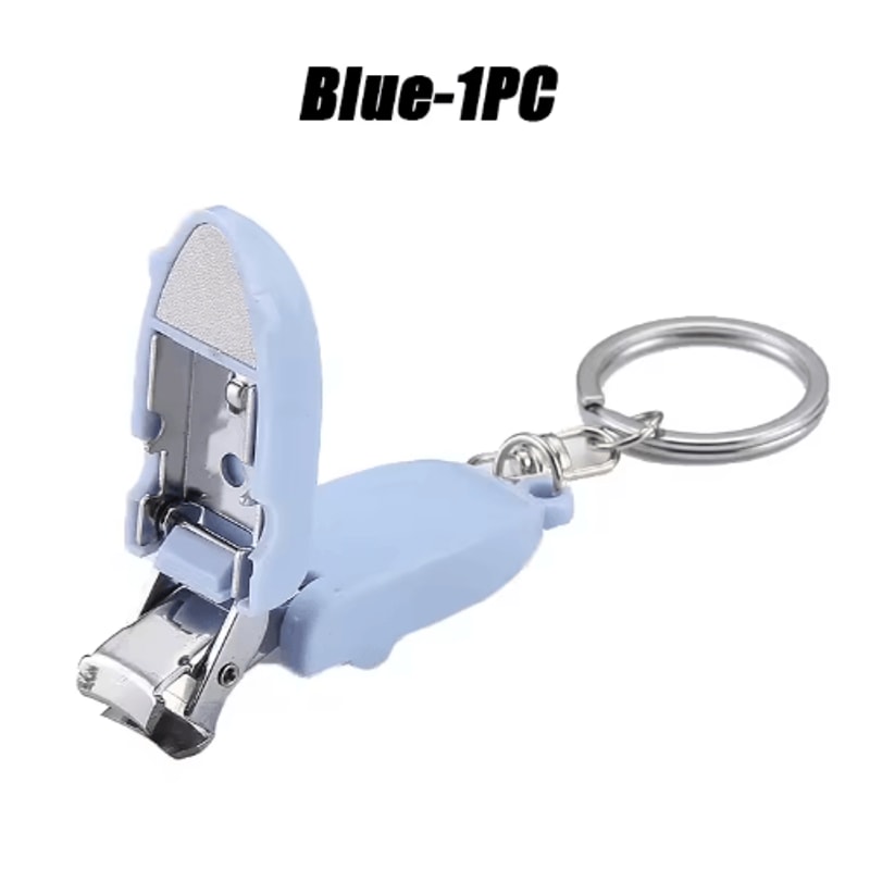 Portable Mini Keychain Nail Clippers Stainless Steel Folding Travel Nail Trimmer 6