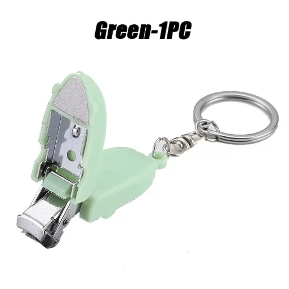 Portable Mini Keychain Nail Clippers Stainless Steel Folding Travel Nail Trimmer 7