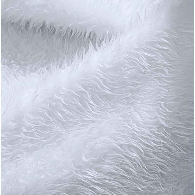 150cm White Plush Christmas Tree Skirt Faux Fur Snowflake Holiday Tree Mat 1