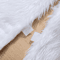 150cm White Plush Christmas Tree Skirt Faux Fur Snowflake Holiday Tree Mat 2