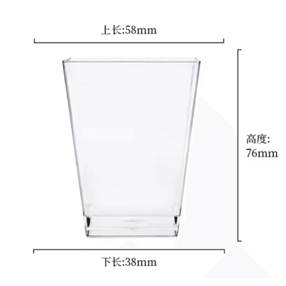50pcs Disposable Ladder Shaped Dessert Cups Clear Plastic Mousse Pudding Cups 2