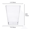 50pcs Disposable Ladder Shaped Dessert Cups Clear Plastic Mousse Pudding Cups 2