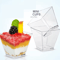 50pcs Disposable Ladder Shaped Dessert Cups Clear Plastic Mousse Pudding Cups 4