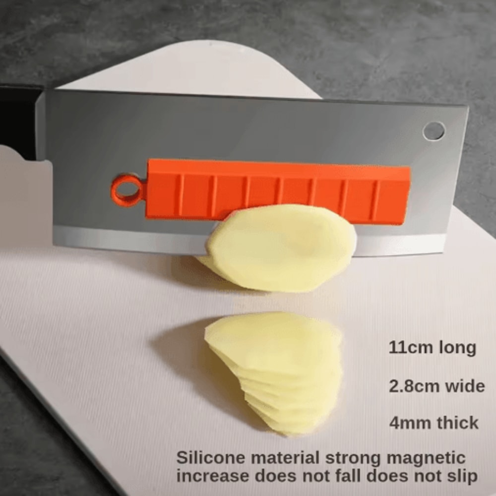 Non Stick Magnetic Silicone Kitchen Knife Anti Stick Vegetable Cutting Tool 13