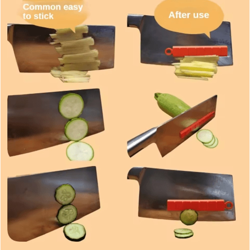 Non Stick Magnetic Silicone Kitchen Knife Anti Stick Vegetable Cutting Tool 14