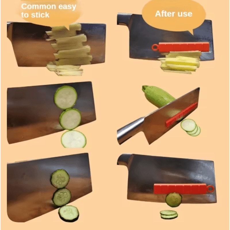 Non Stick Magnetic Silicone Kitchen Knife Anti Stick Vegetable Cutting Tool 14