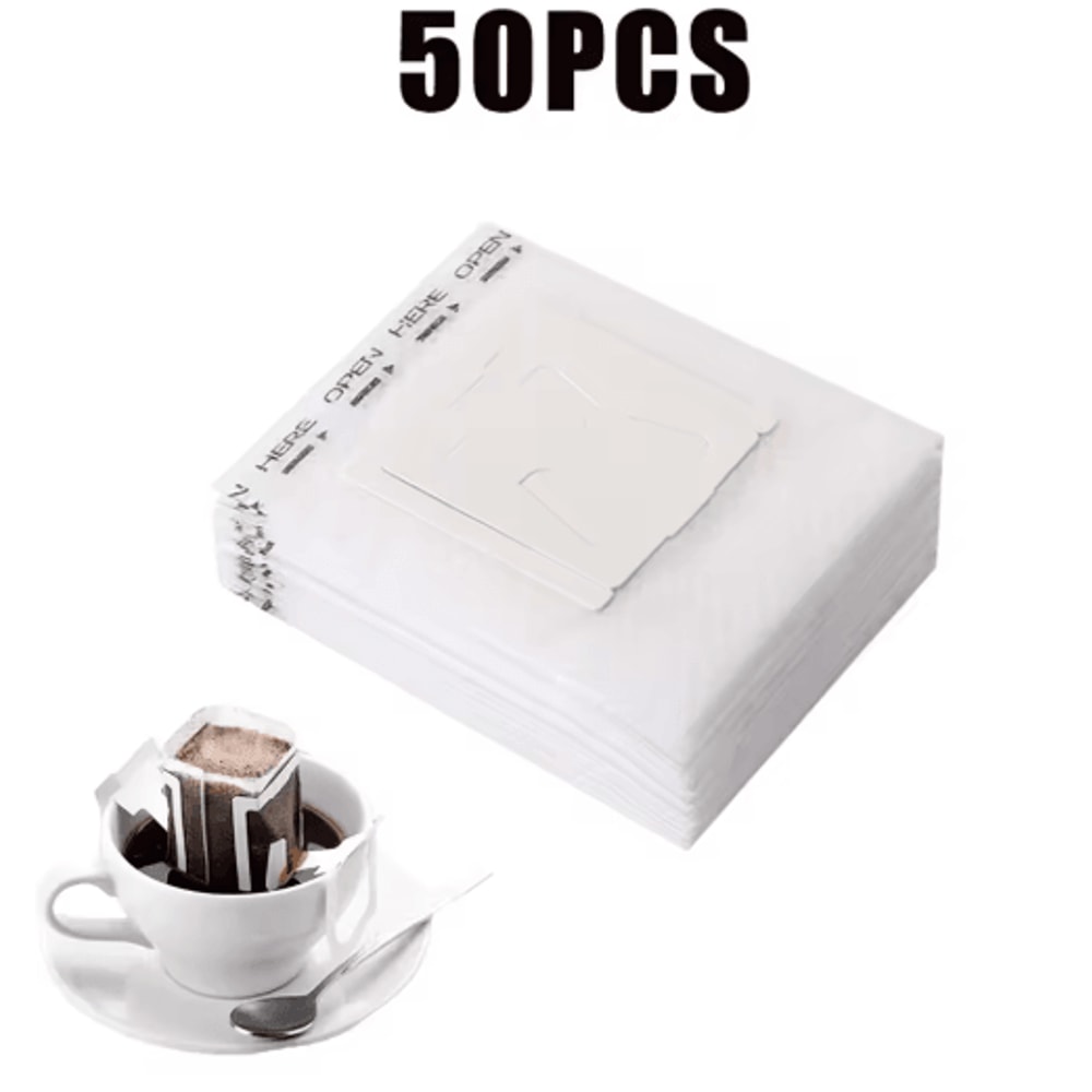 Fast Flow Hanging Ear Coffee Filter Bags Disposable Espresso Tea Brewing Paper 50 500PCS 3