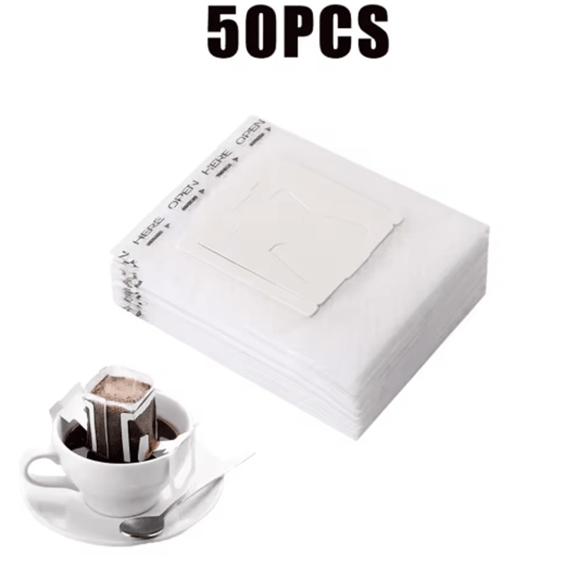 Fast Flow Hanging Ear Coffee Filter Bags Disposable Espresso Tea Brewing Paper 50 500PCS 3