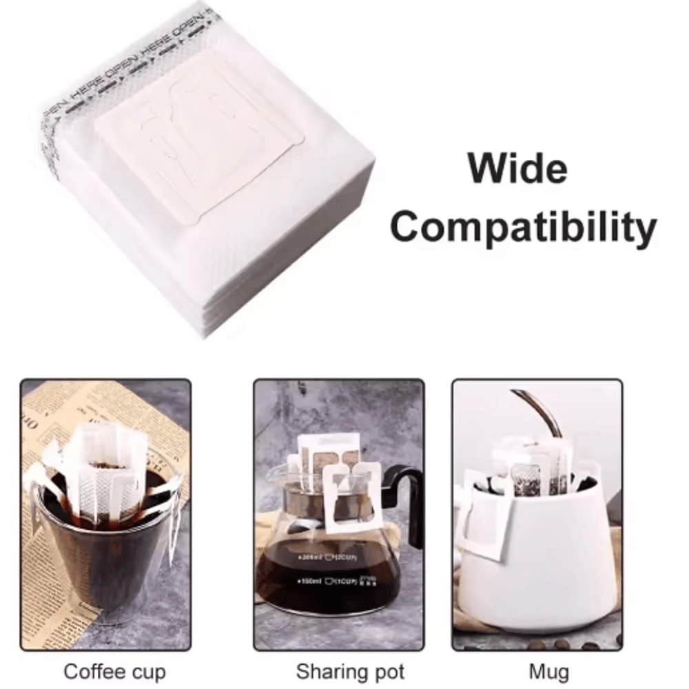 Fast Flow Hanging Ear Coffee Filter Bags Disposable Espresso Tea Brewing Paper 50 500PCS 5