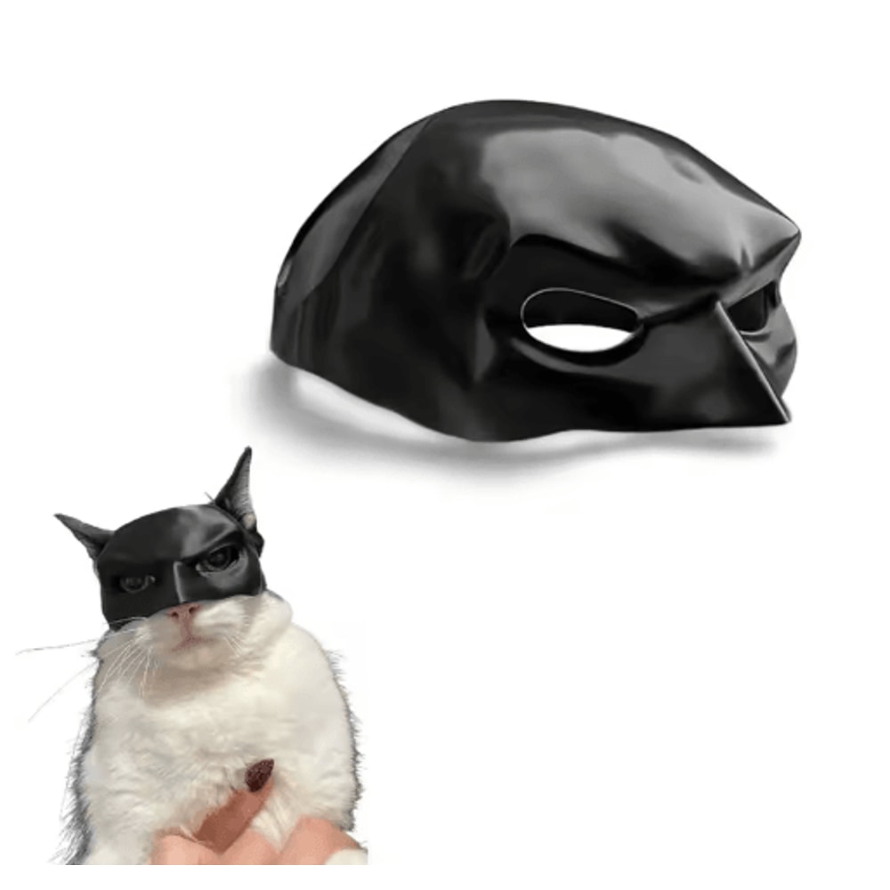 Cat Bat Superhero Mask Cute Matte Cat Avenger Costume Mask For Pets 9