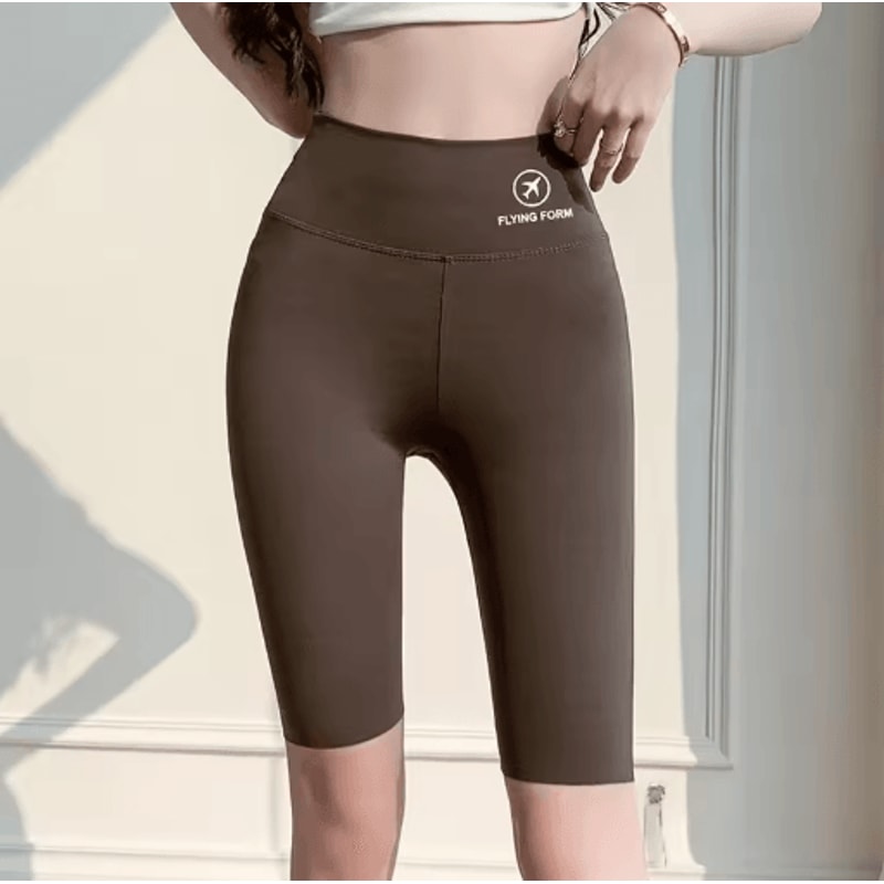 High Waisted Yoga Shorts For Women Tummy Control Butt Lifting Workout Tights 2