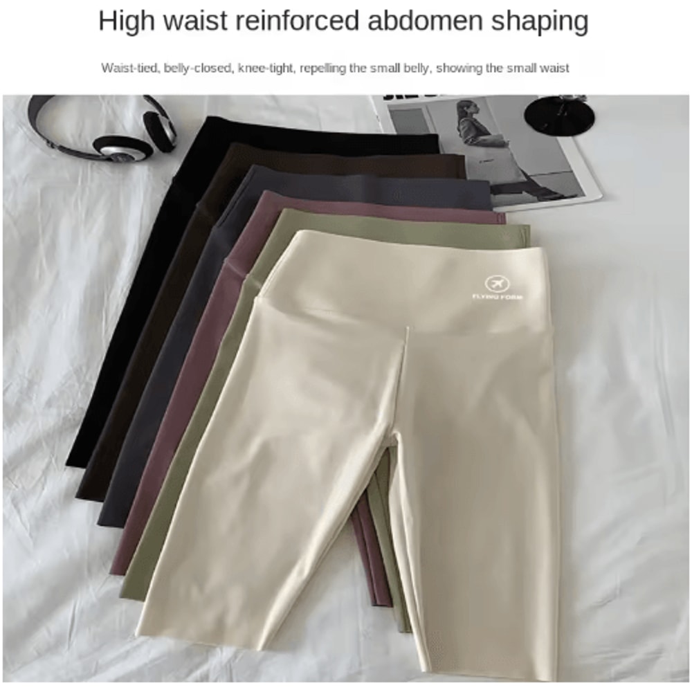 High Waisted Yoga Shorts For Women Tummy Control Butt Lifting Workout Tights 7