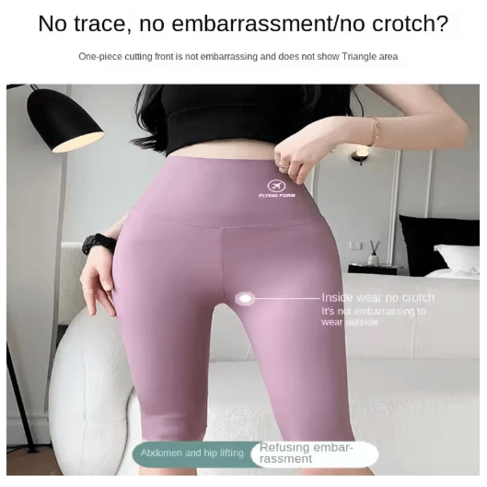 High Waisted Yoga Shorts For Women Tummy Control Butt Lifting Workout Tights 9