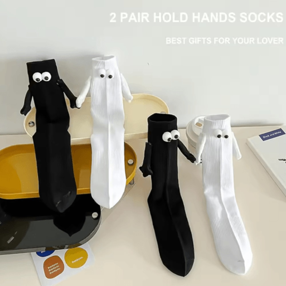 Magnetic Holding Hands Couples Socks Funny Anniversary Friendship Gift 11