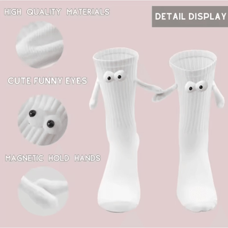 Magnetic Holding Hands Couples Socks Funny Anniversary Friendship Gift 12