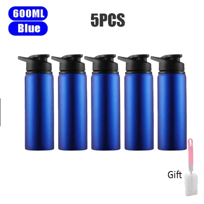 600ml Stainless Steel Sports Water Bottle Leak Proof Durable Outdoor Flask 3