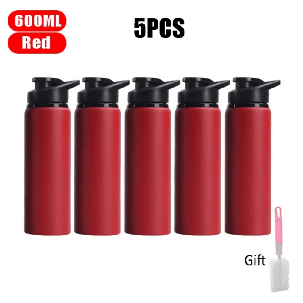 600ml Stainless Steel Sports Water Bottle Leak Proof Durable Outdoor Flask 4