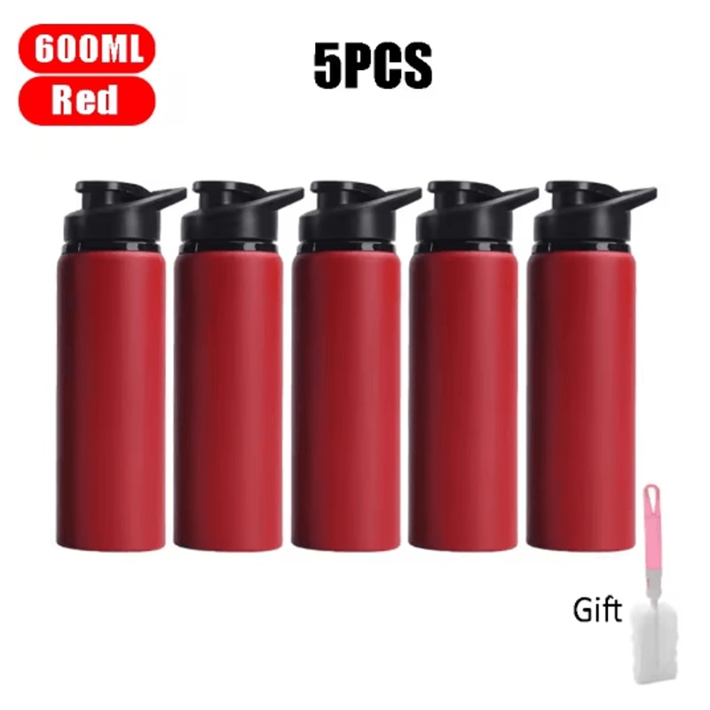 600ml Stainless Steel Sports Water Bottle Leak Proof Durable Outdoor Flask 4