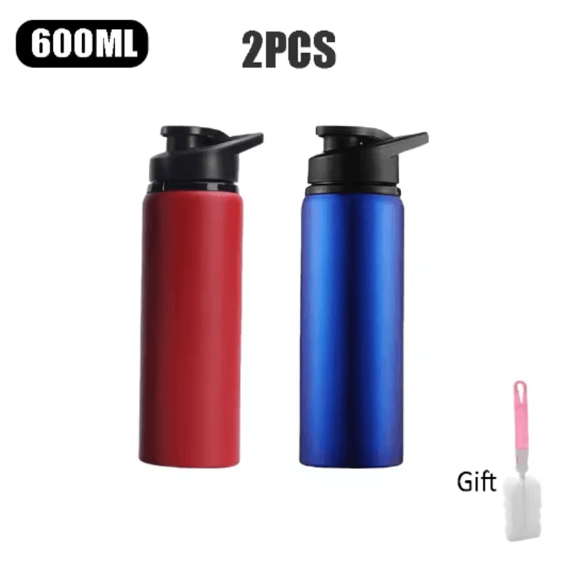 600ml Stainless Steel Sports Water Bottle Leak Proof Durable Outdoor Flask 6