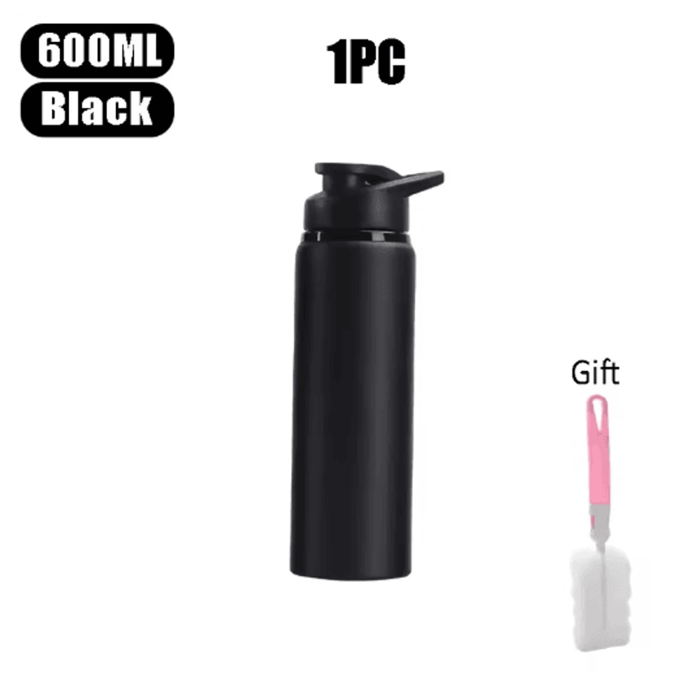 600ml Stainless Steel Sports Water Bottle Leak Proof Durable Outdoor Flask 11