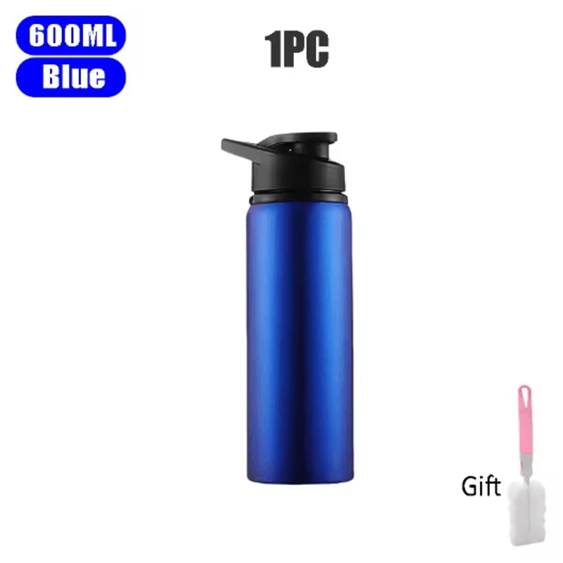 600ml Stainless Steel Sports Water Bottle Leak Proof Durable Outdoor Flask 9