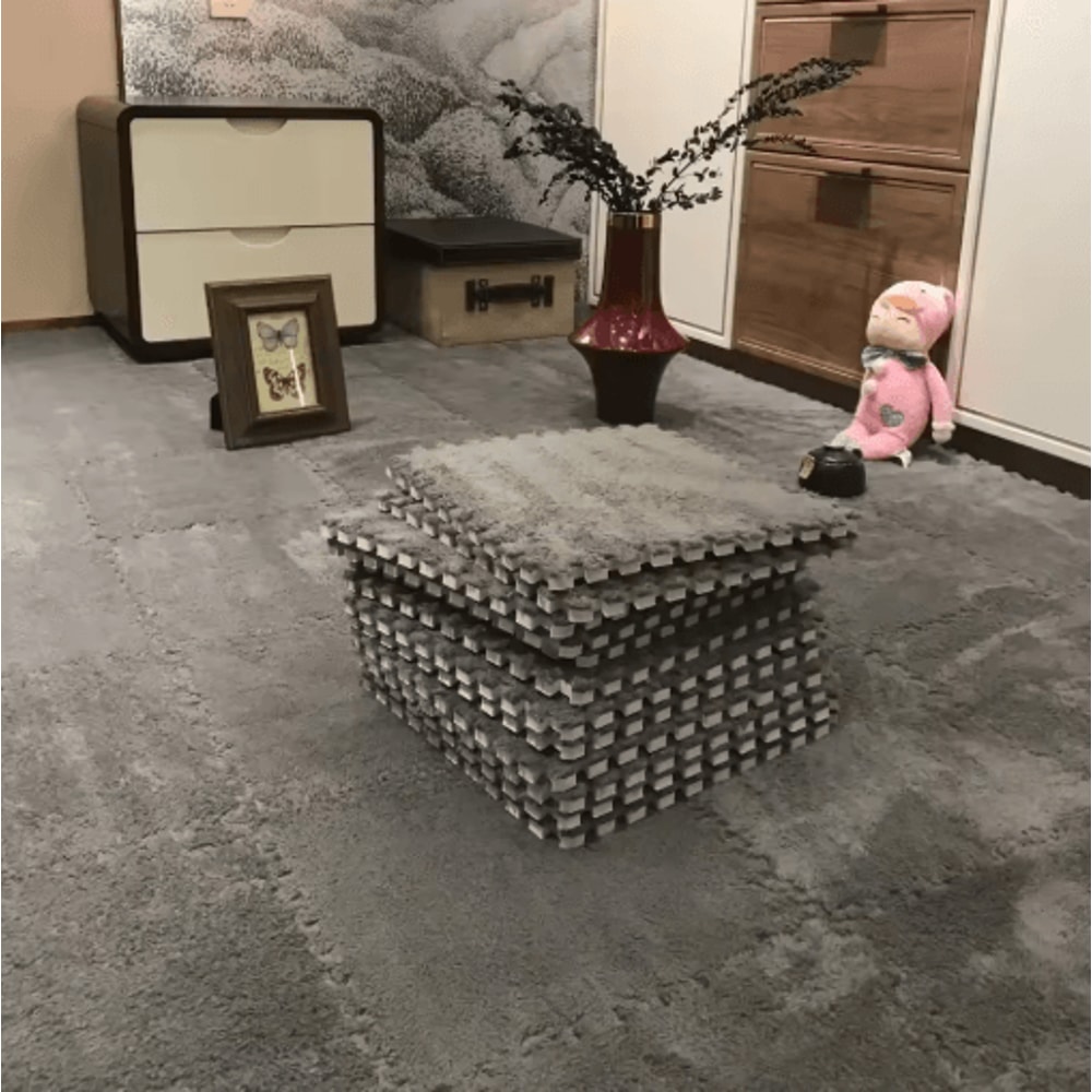 30 30cm Plush Puzzle Floor Mat Soft Interlocking Foam Play Mat For Kids 3