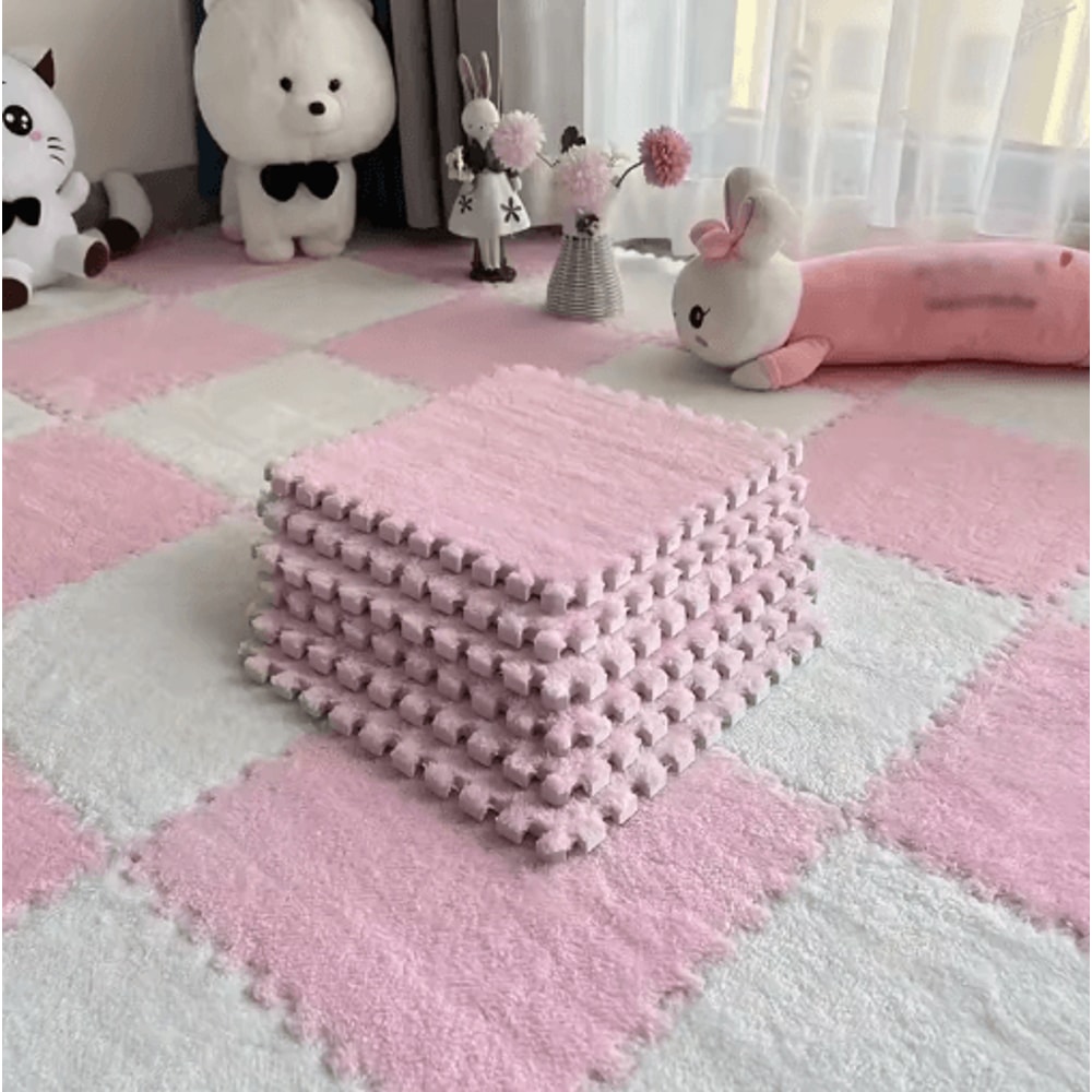30 30cm Plush Puzzle Floor Mat Soft Interlocking Foam Play Mat For Kids 10