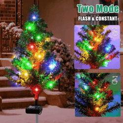 waterproof solar christmas tree lights snowman window clings outdoor decor
