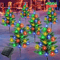Waterproof Solar Christmas Tree Lights Snowman Window Clings Outdoor Decor 7