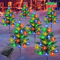 Waterproof Solar Christmas Tree Lights Snowman Window Clings Outdoor Decor 7