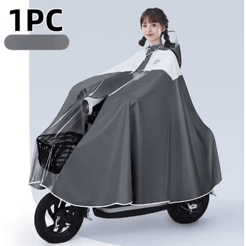 2024 Adult Rain Poncho For Electric Vehicles Waterproof Cycling Travel Raincoat 1