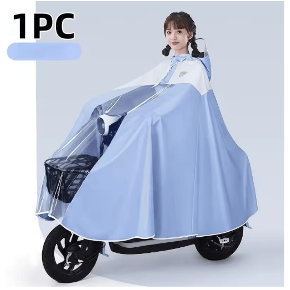 2024 Adult Rain Poncho For Electric Vehicles Waterproof Cycling Travel Raincoat 3