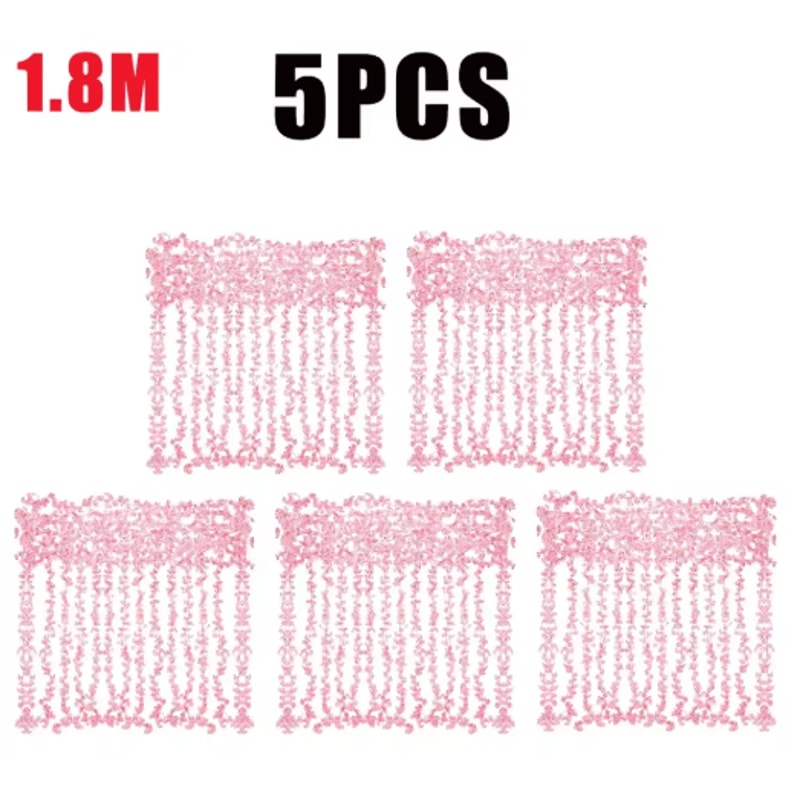 Artificial Pink Sakura Flower Garland Cherry Blossom Vine For Wedding Home Decor 2
