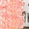 Artificial Pink Sakura Flower Garland Cherry Blossom Vine For Wedding Home Decor 9