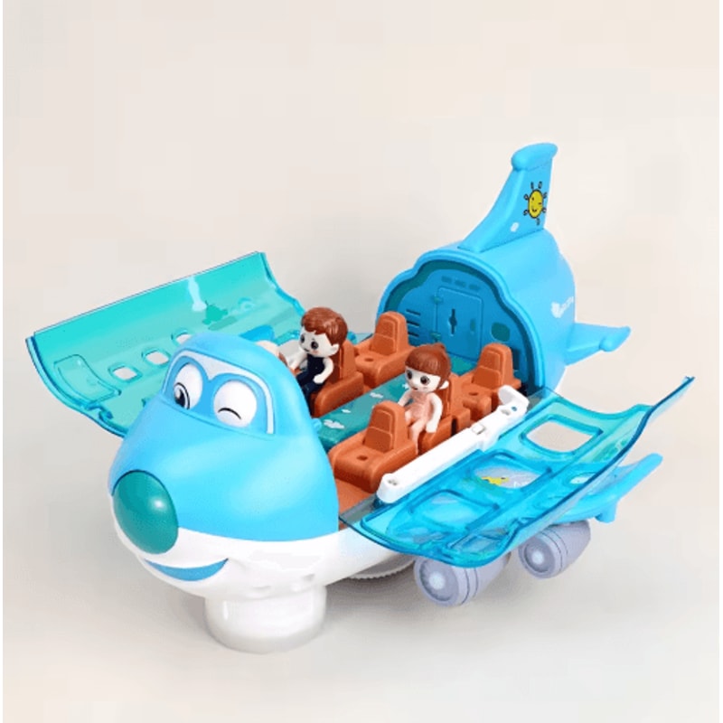 Electric Airplane Toy With Lights Music Kids Transportation Model For Boys Girls 1