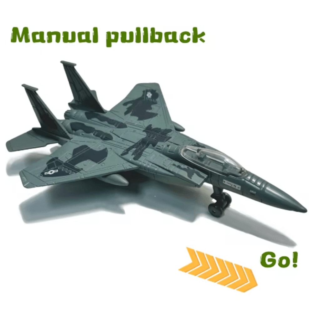 Simulation Alloy Aircraft Model Manual Rebound Inertia Plane Collectible Toy 6