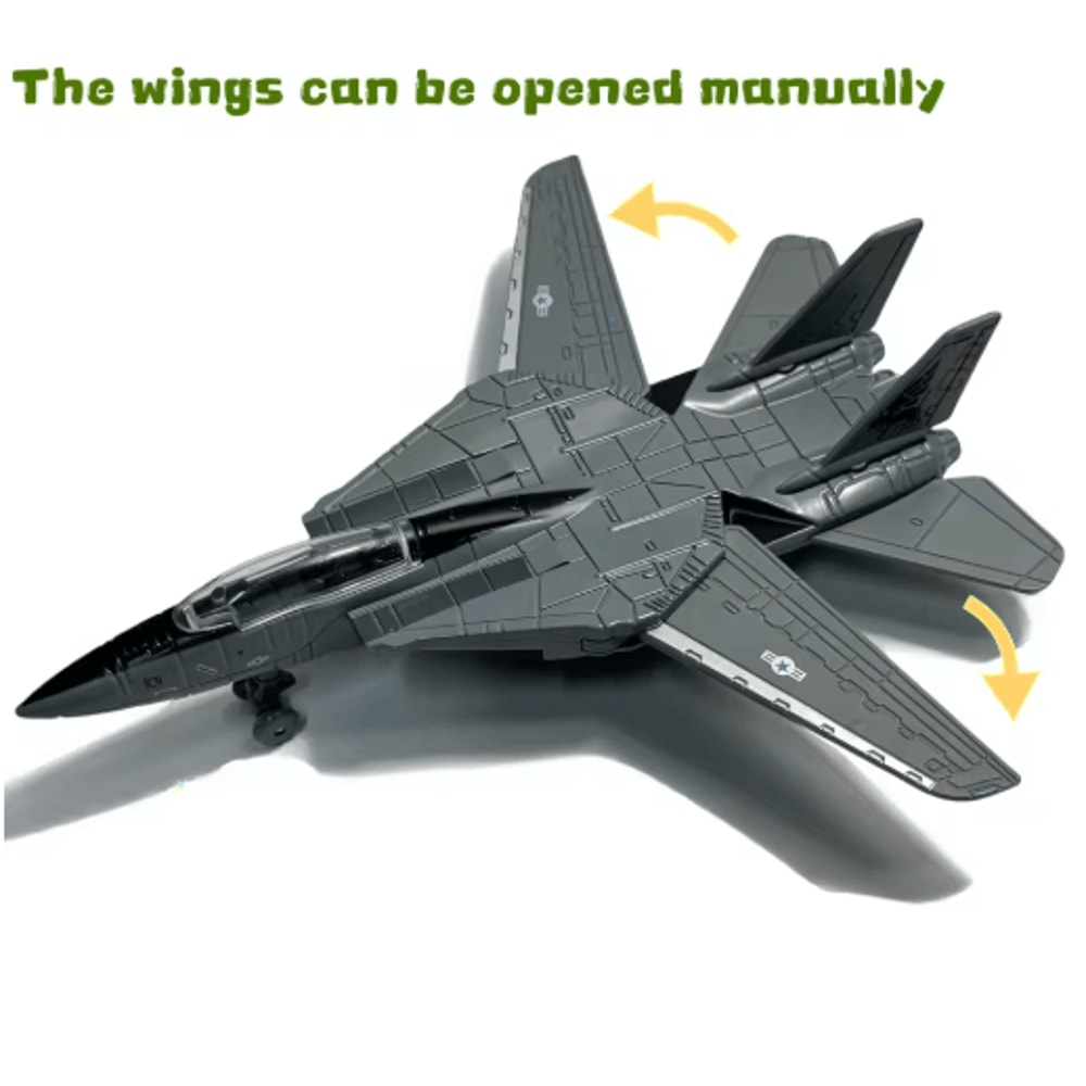 Simulation Alloy Aircraft Model Manual Rebound Inertia Plane Collectible Toy 7