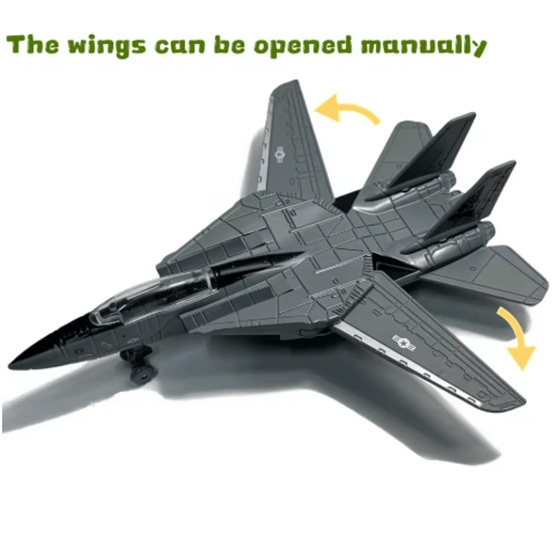 Simulation Alloy Aircraft Model Manual Rebound Inertia Plane Collectible Toy 7